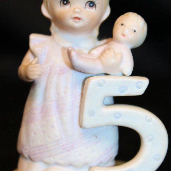 Lefton China Christopher Collection Birthday Growing Girls Age 1-10 Young Flower - Picture 6 of 10